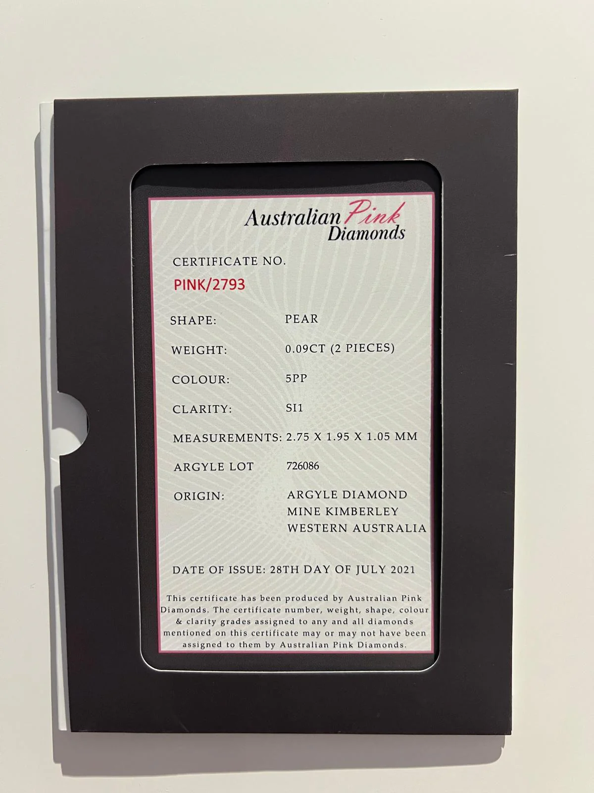 Pink argyle diamond 18ct White & Rose Gold Trilogy Ring 0.79ct - Image 12