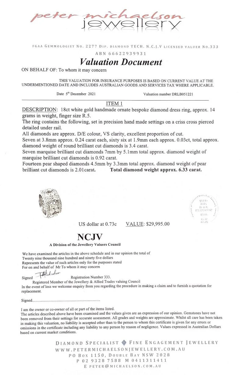 18ct White Gold Diamond Dress Ring - Image 6