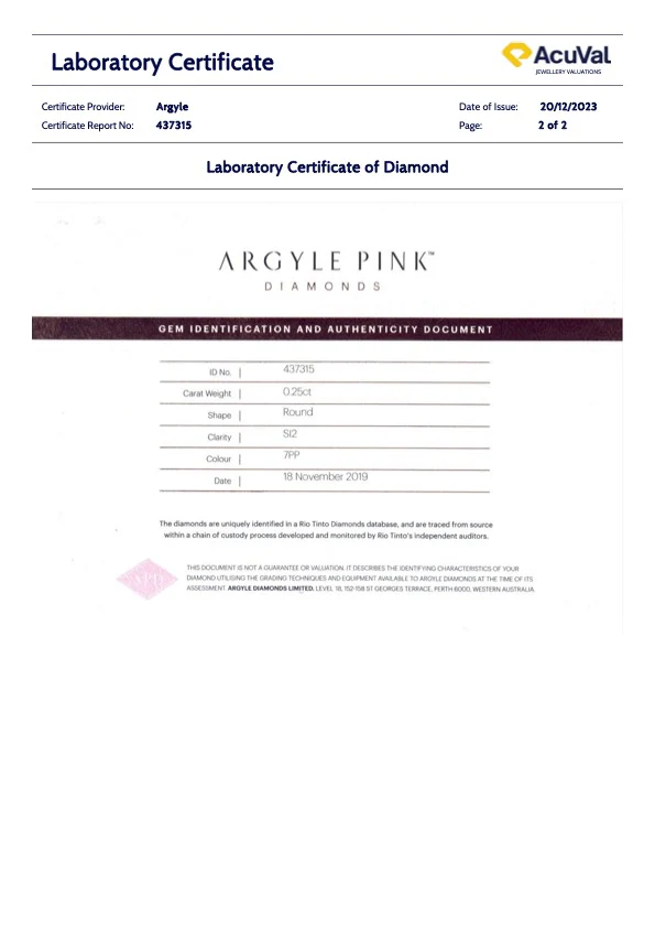 Pink argyle diamond 0.25ct - Image 7