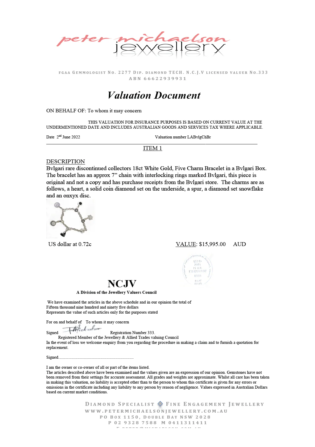 Bvlgari Charm Bracelet - Image 6