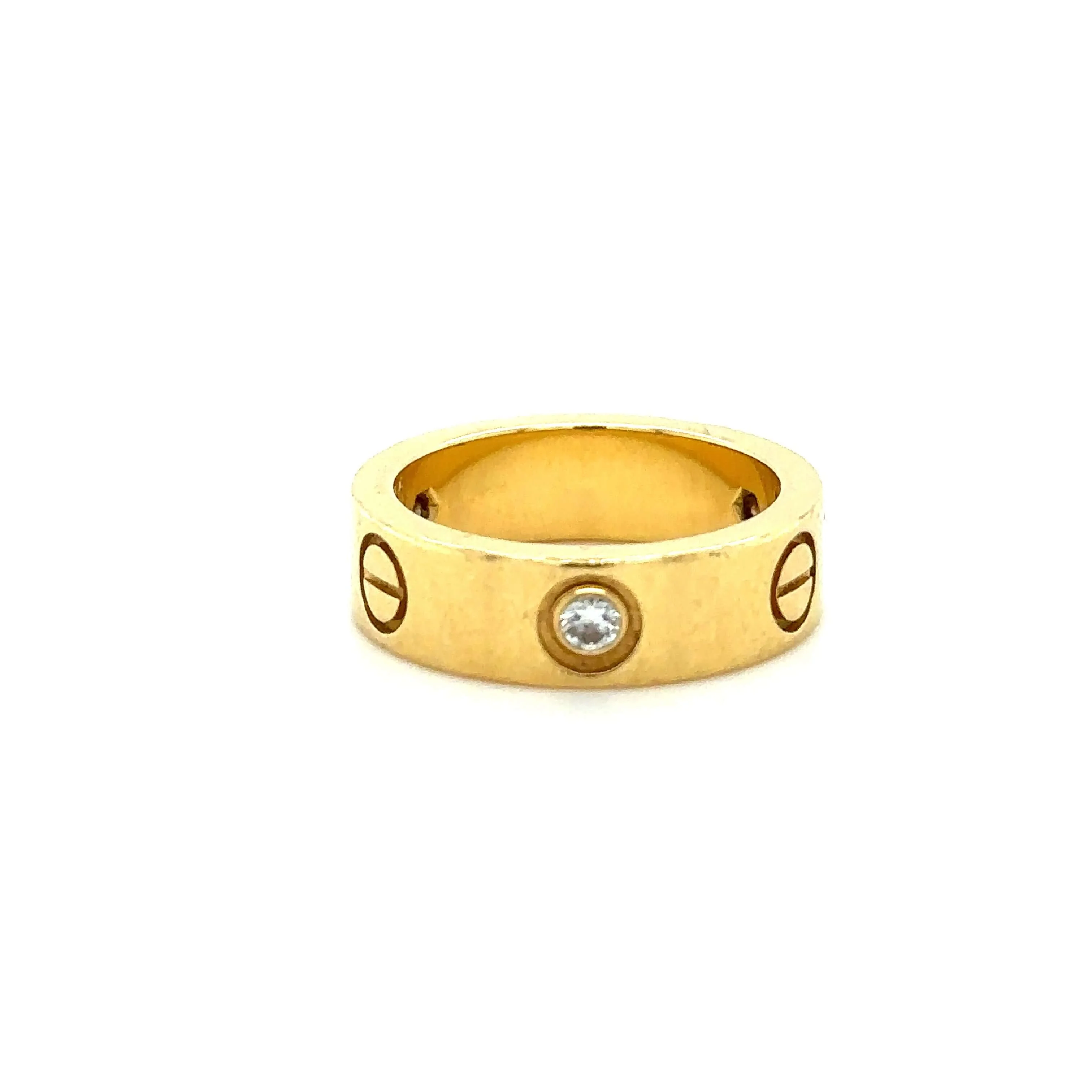 Cartier Love Yellow Gold Ring with 3 Diamonds - Image 7