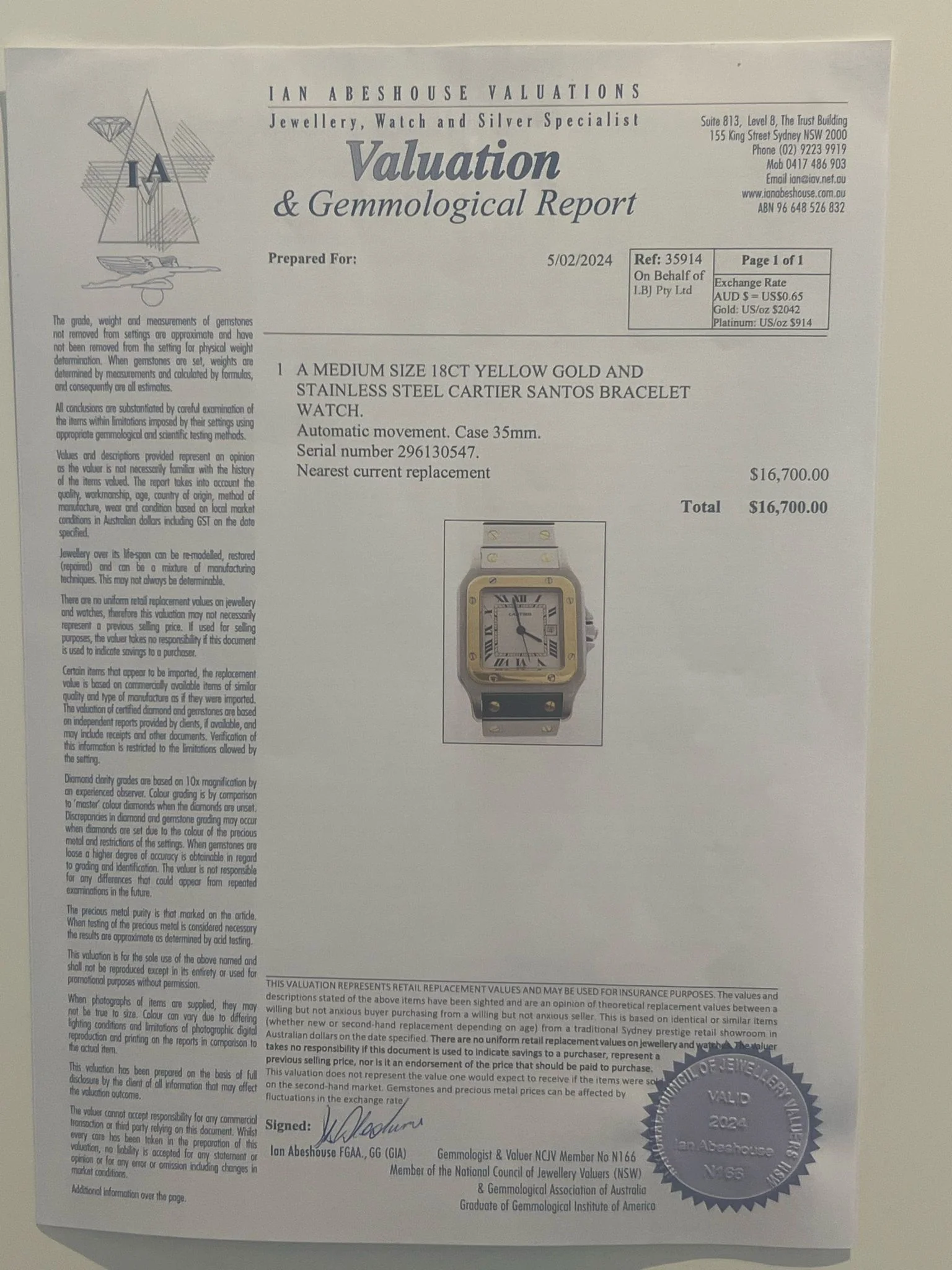 Cartier Santos Watch - Image 7