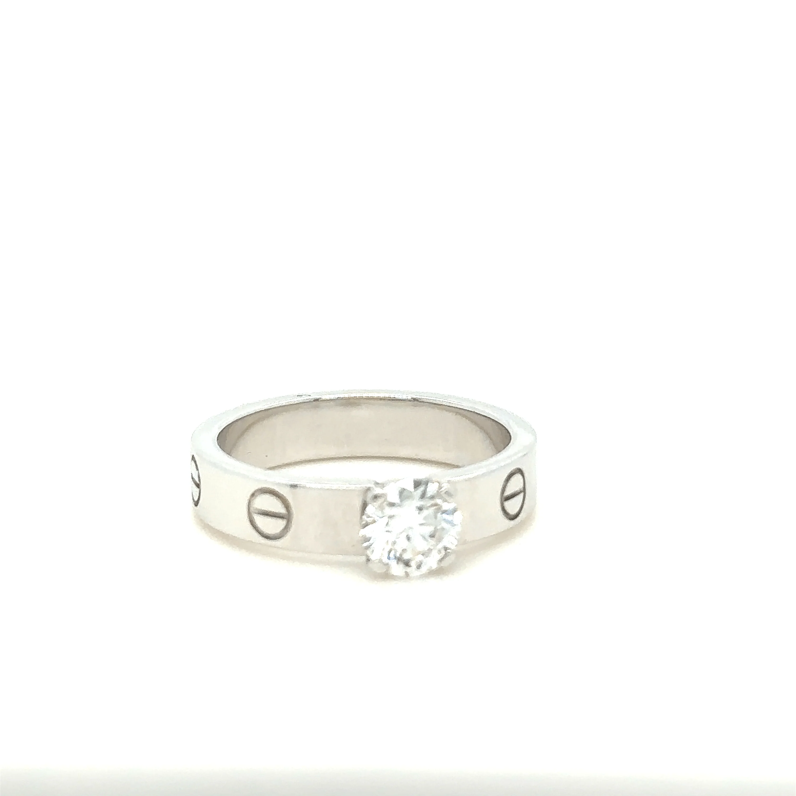 Cartier White Gold Love Solitaire Ring - Image 3