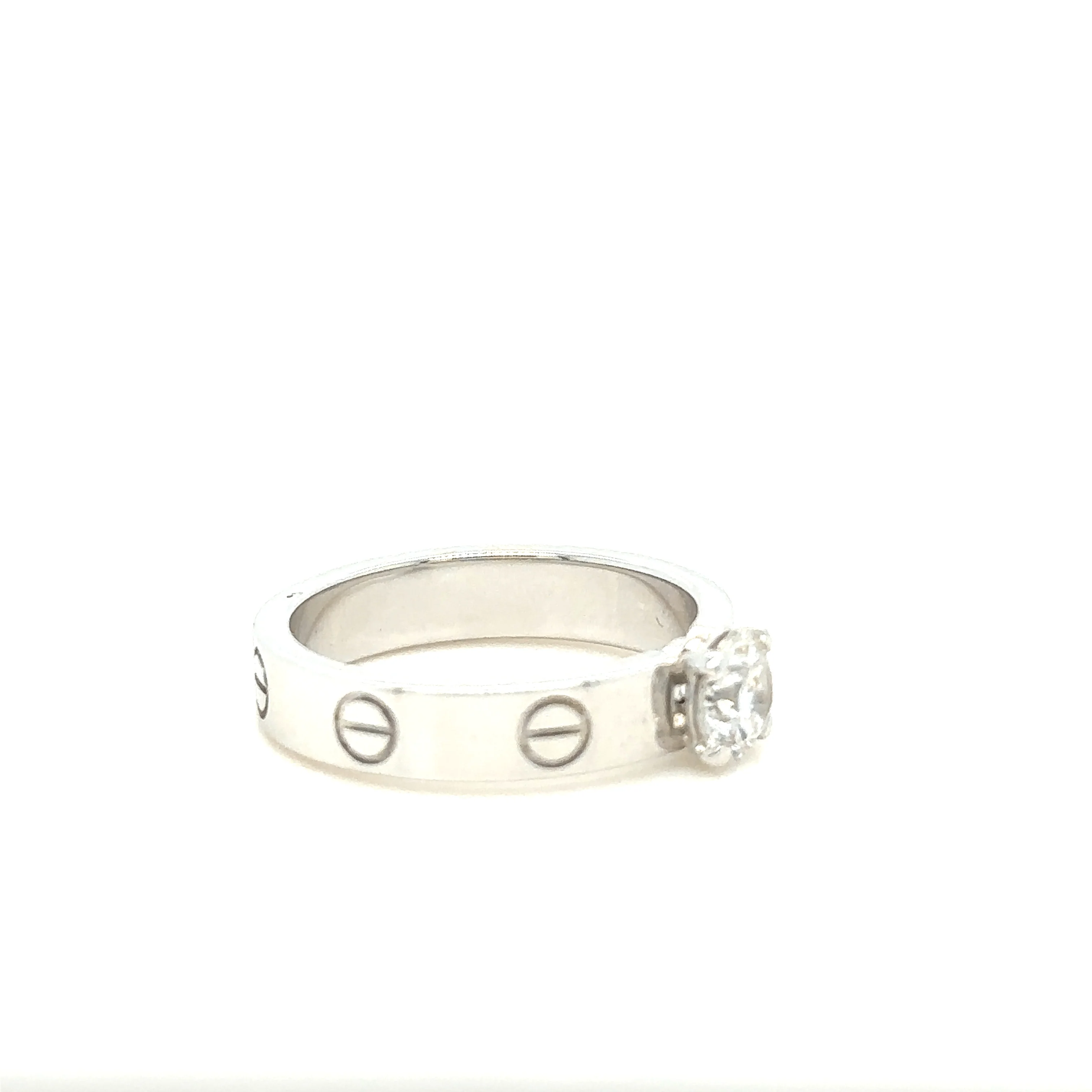 Cartier White Gold Love Solitaire Ring - Image 4
