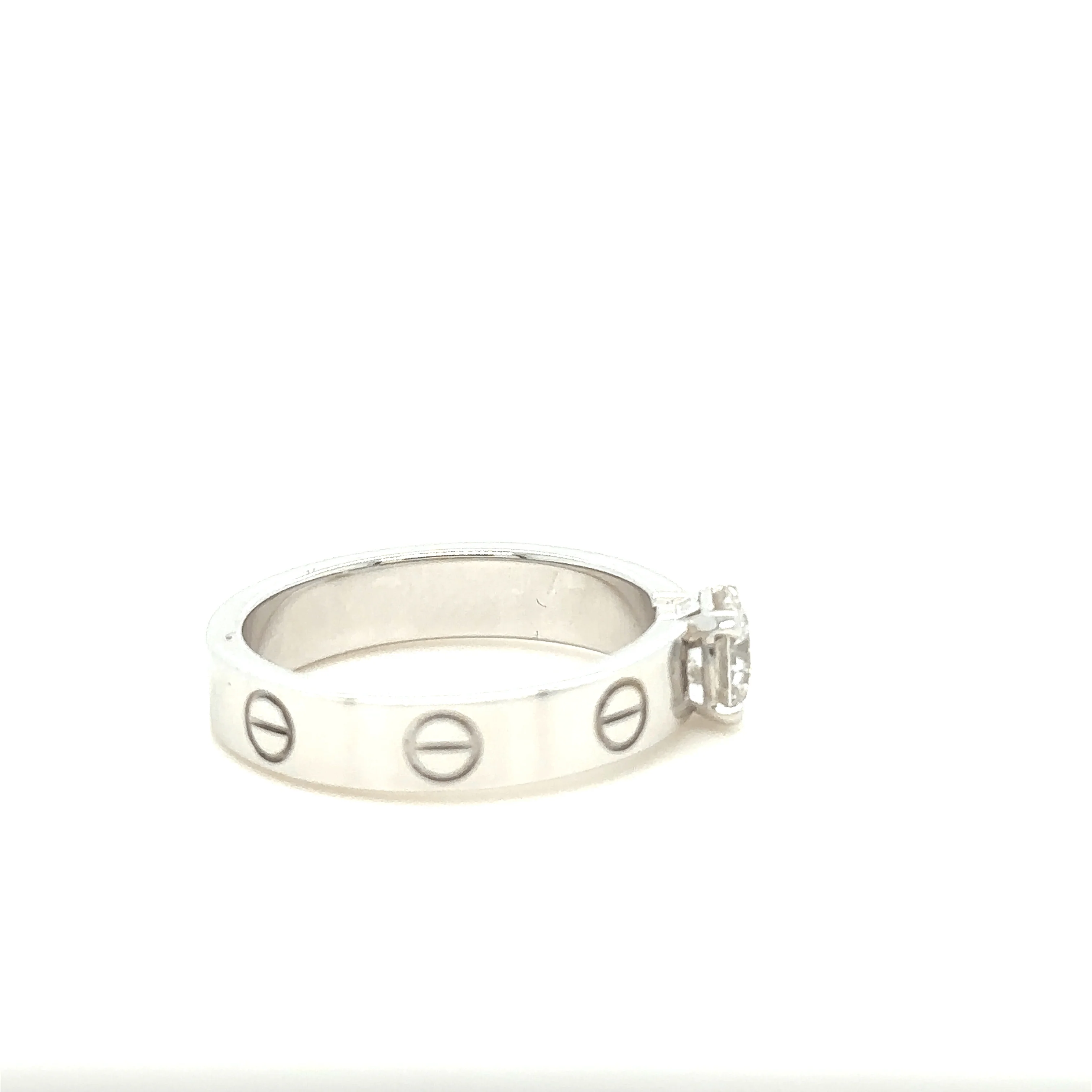 Cartier White Gold Love Solitaire Ring - Image 5