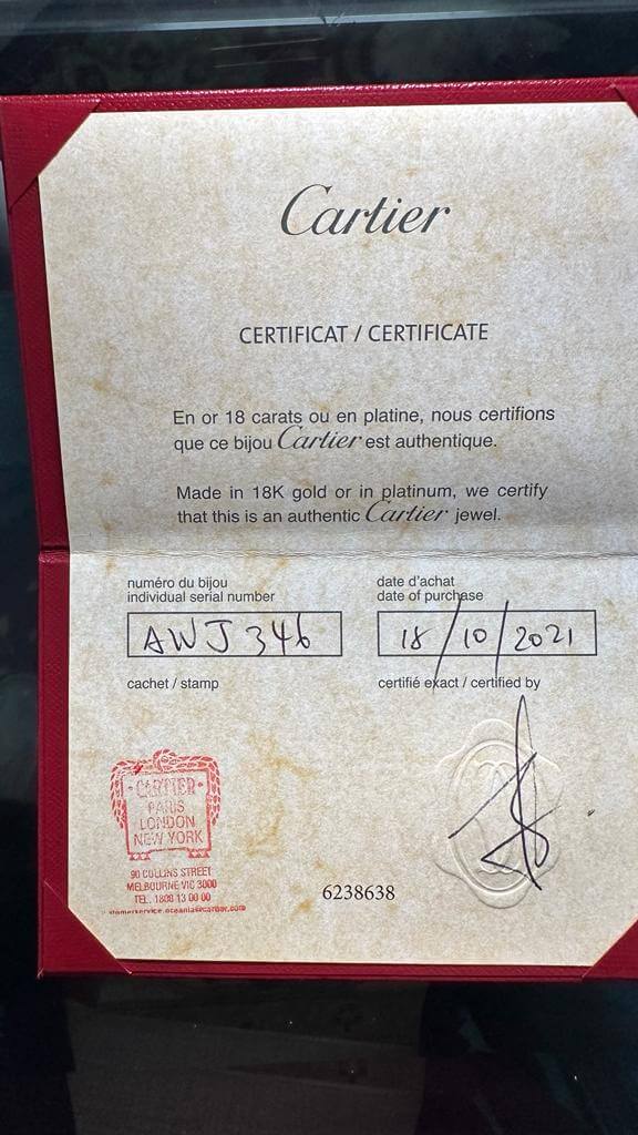 Cartier White Gold Love Solitaire Ring - Image 9