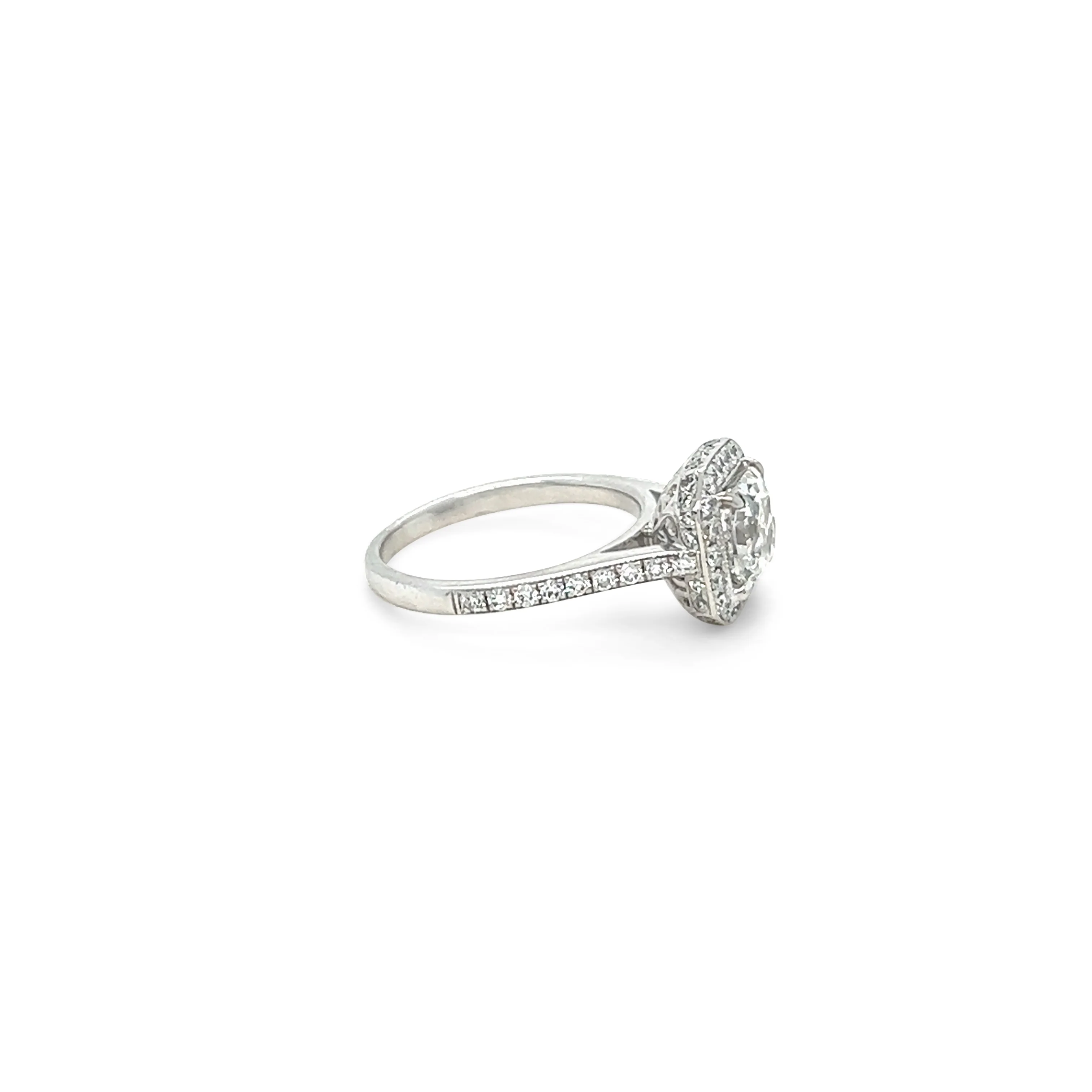 GIA White Gold Asscher Cut Engagement Ring 1.56ct - Image 3