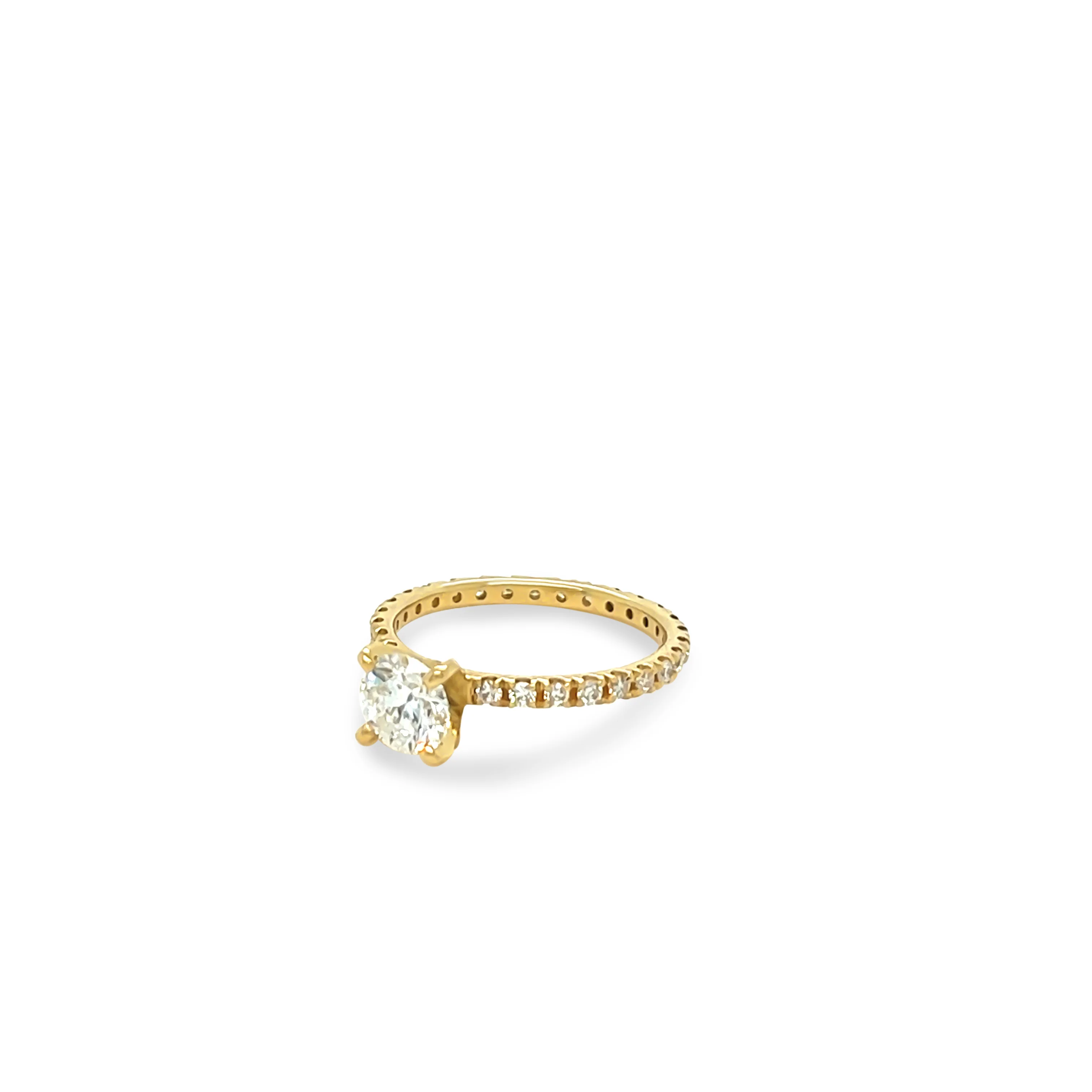 GIA Yellow Gold Diamond Solitaire Ring 1.25ct - Image 3