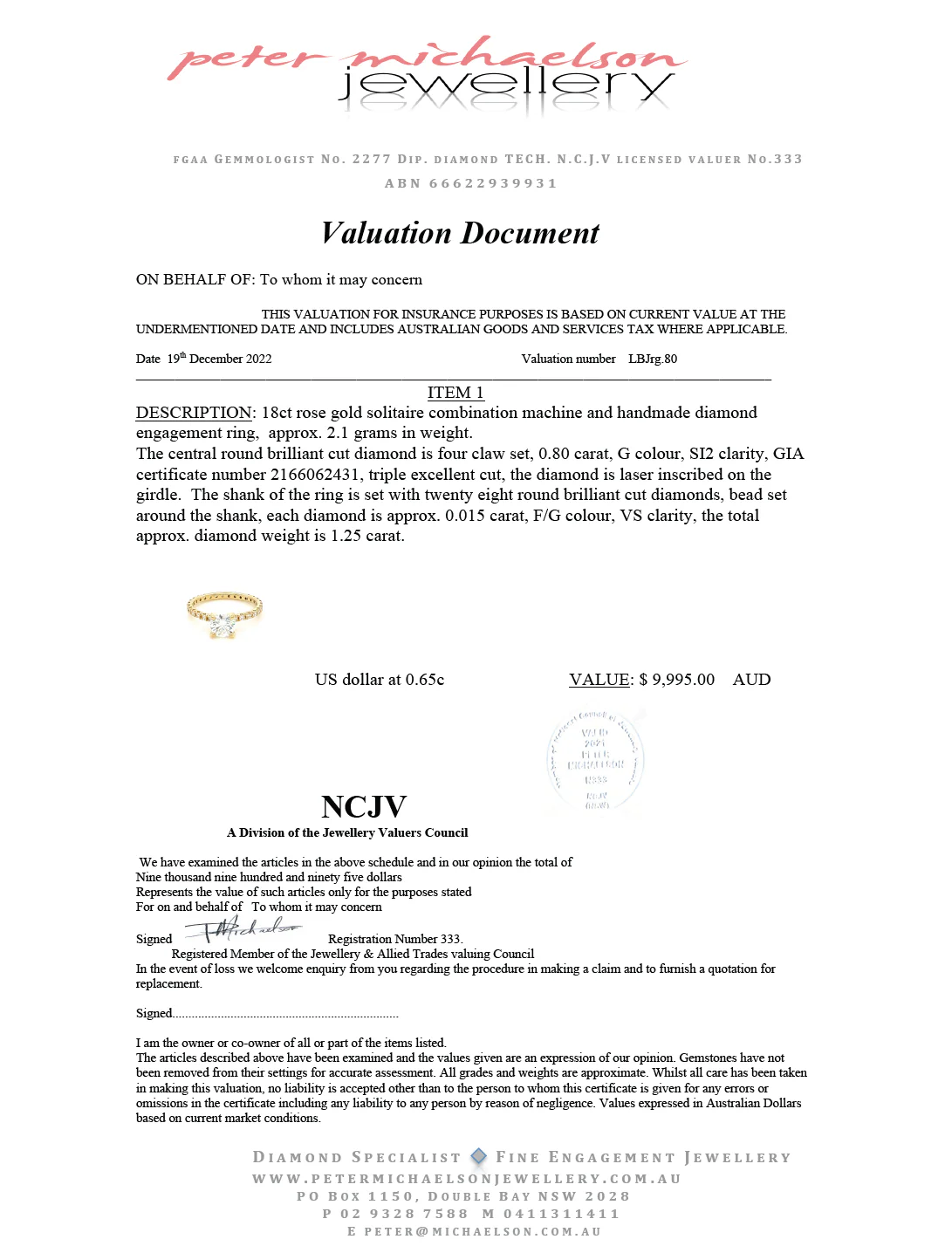 GIA Yellow Gold Diamond Solitaire Ring 1.25ct - Image 4