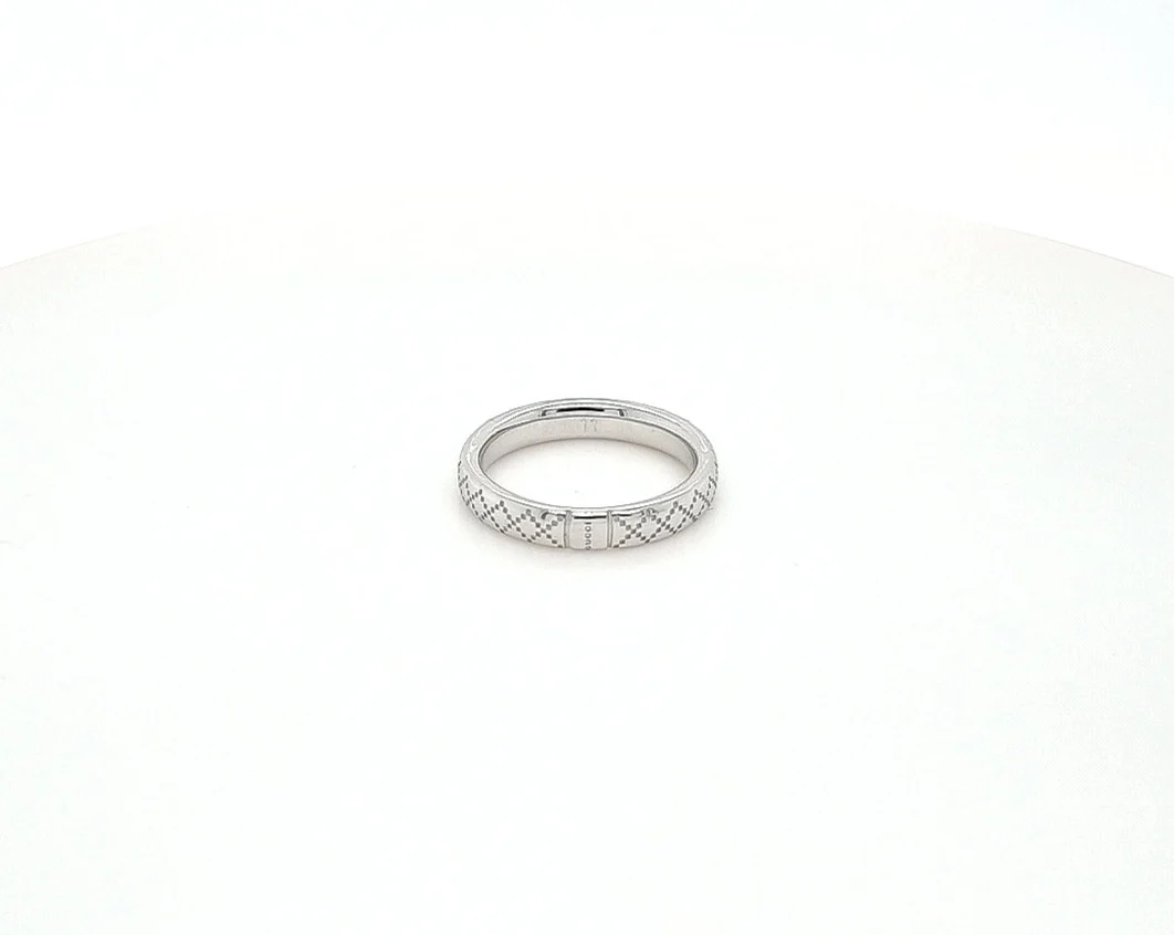 Gucci Diamatissima 18ct White Gold Ring - Image 9