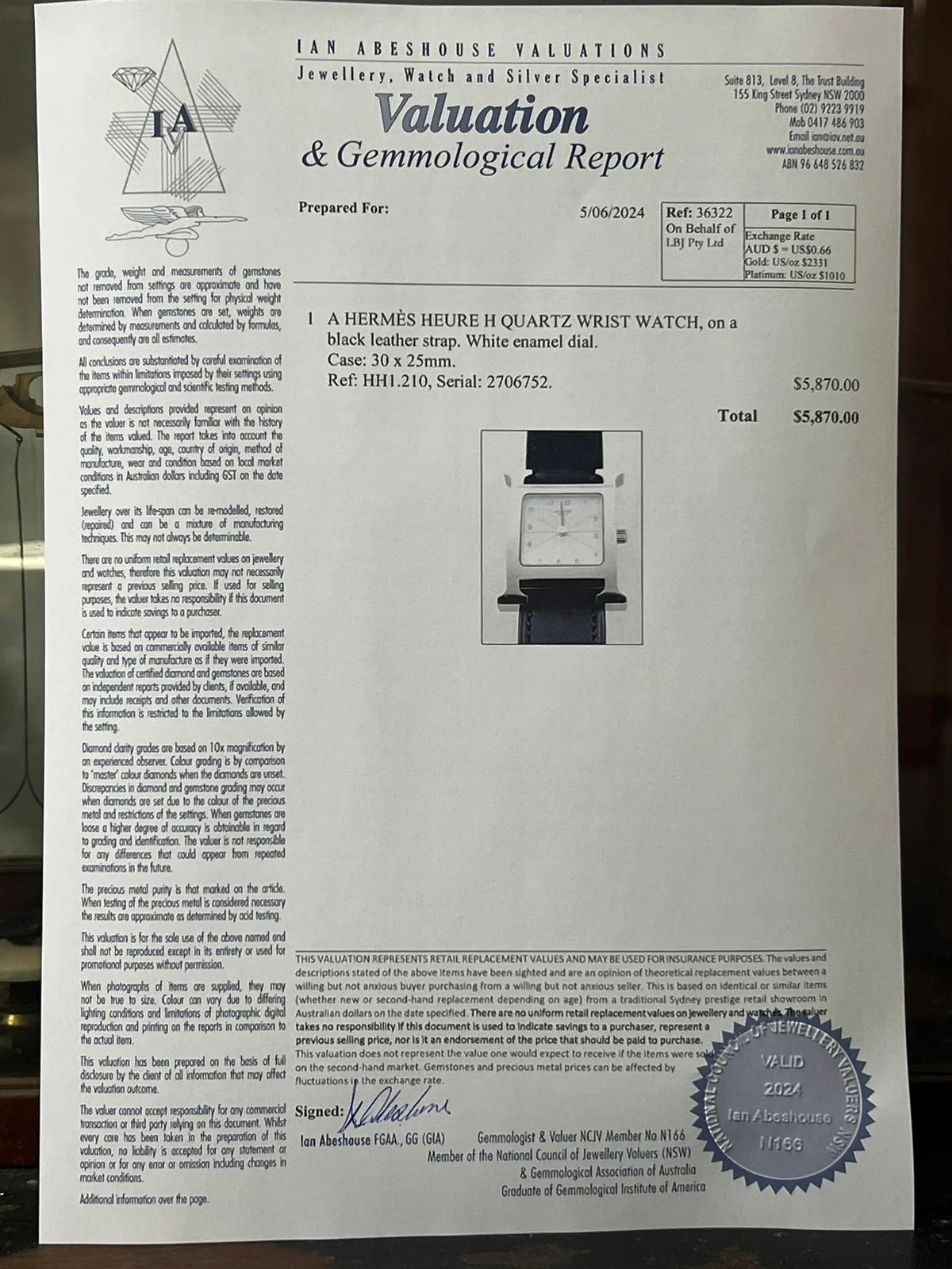 Hermes Heure H Quartz Watch - Image 5