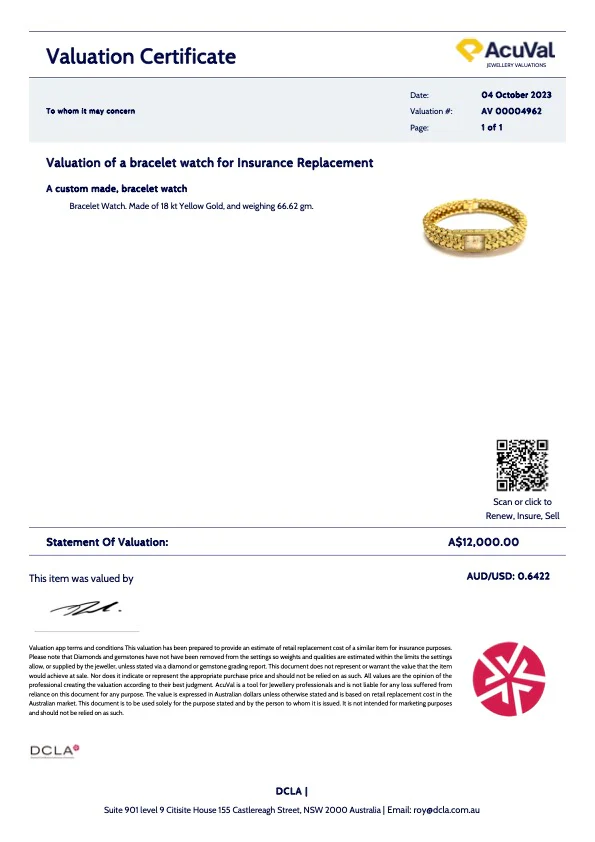 Juvenia Vintage Gold Watch - Image 6