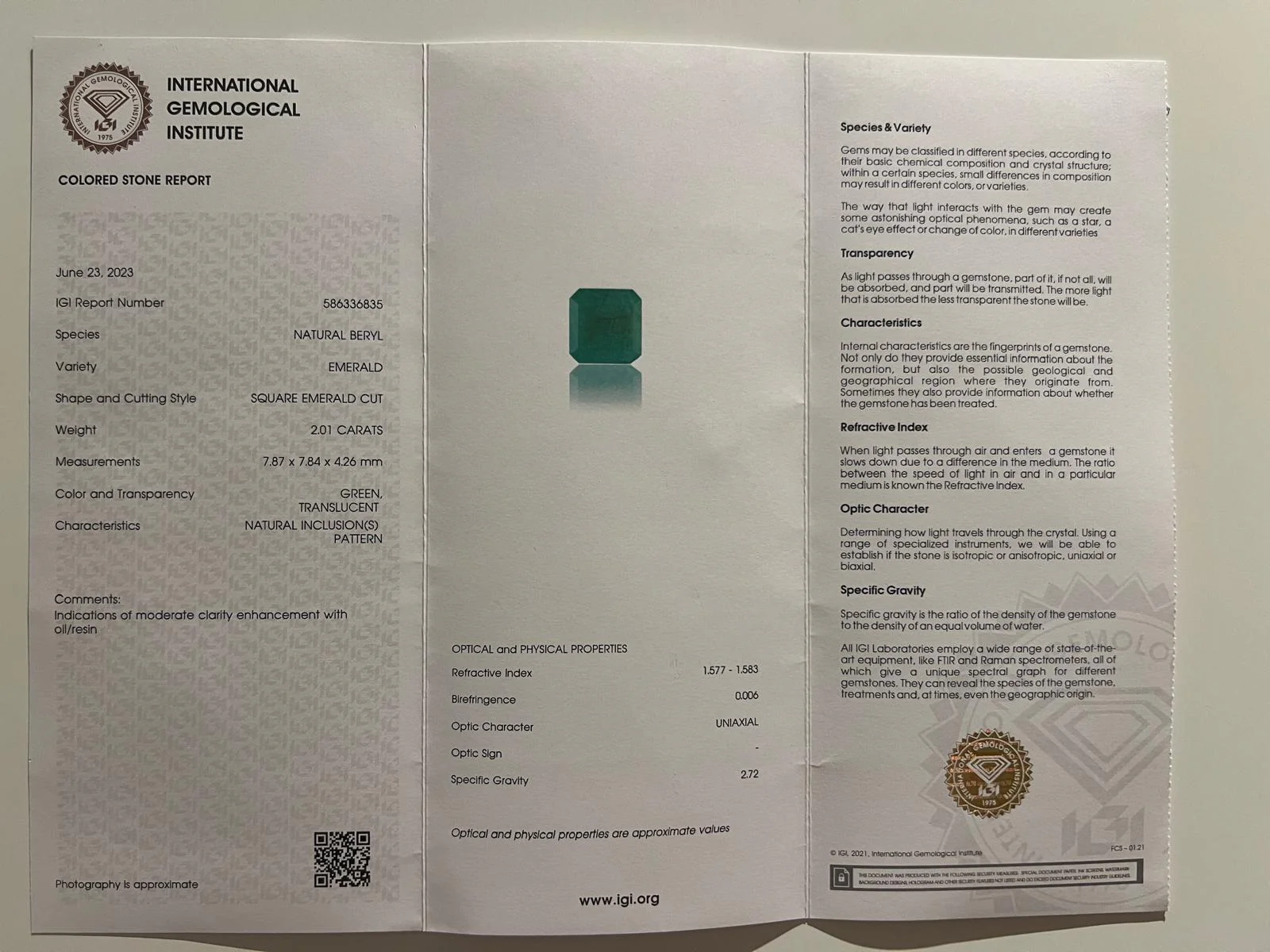 Loose Natural Emerald 2.01ct - Image 7