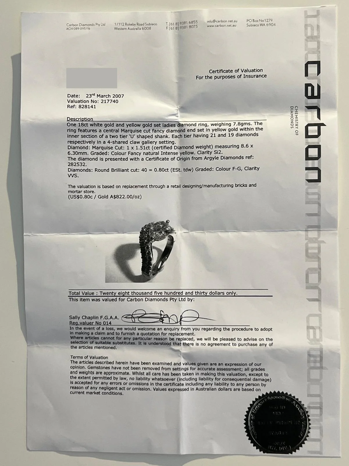 argyle diamonds 18ct White & Yellow Gold Diamond Ring Set 2.34ct - Image 12