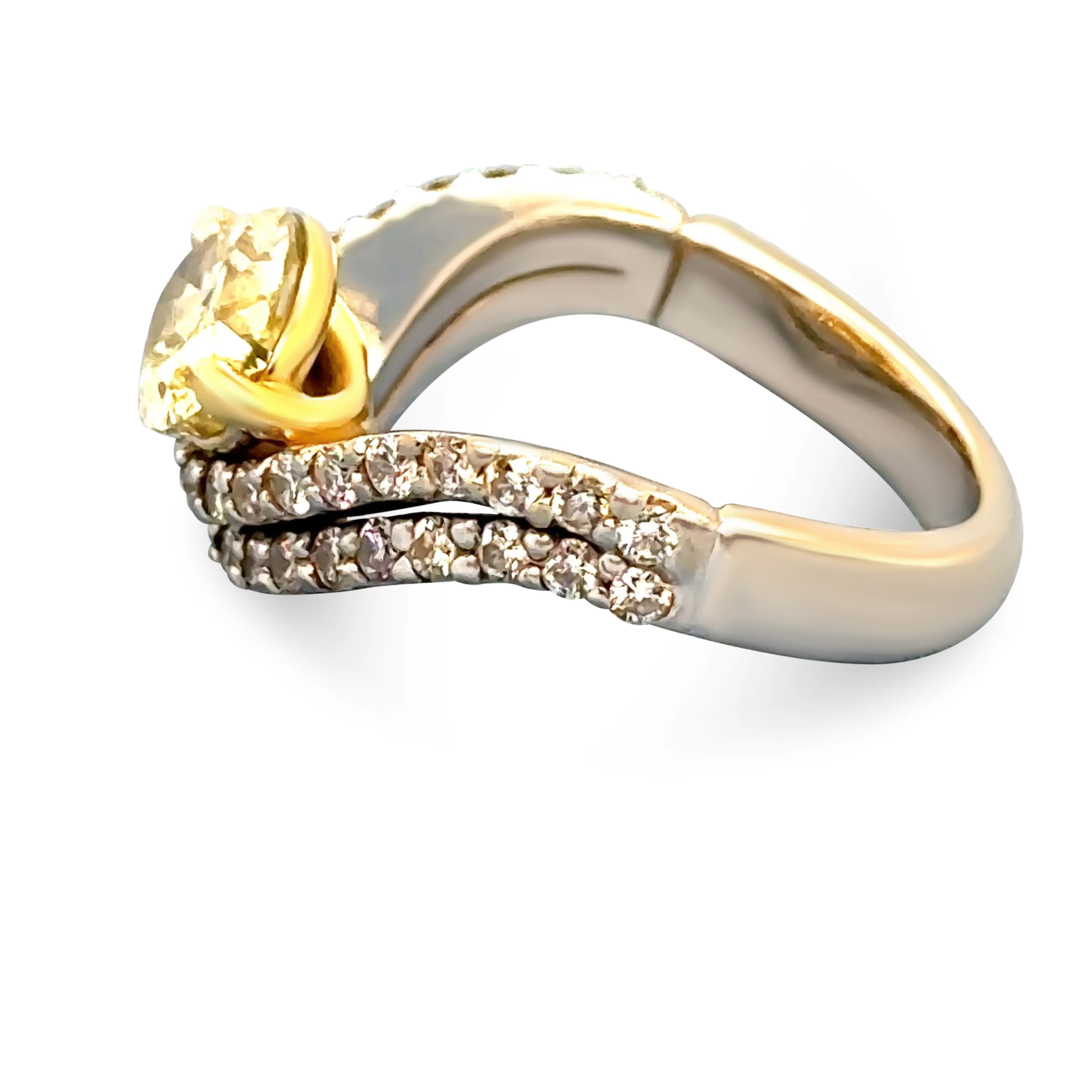 argyle diamonds 18ct White & Yellow Gold Diamond Ring Set 2.34ct - Image 4
