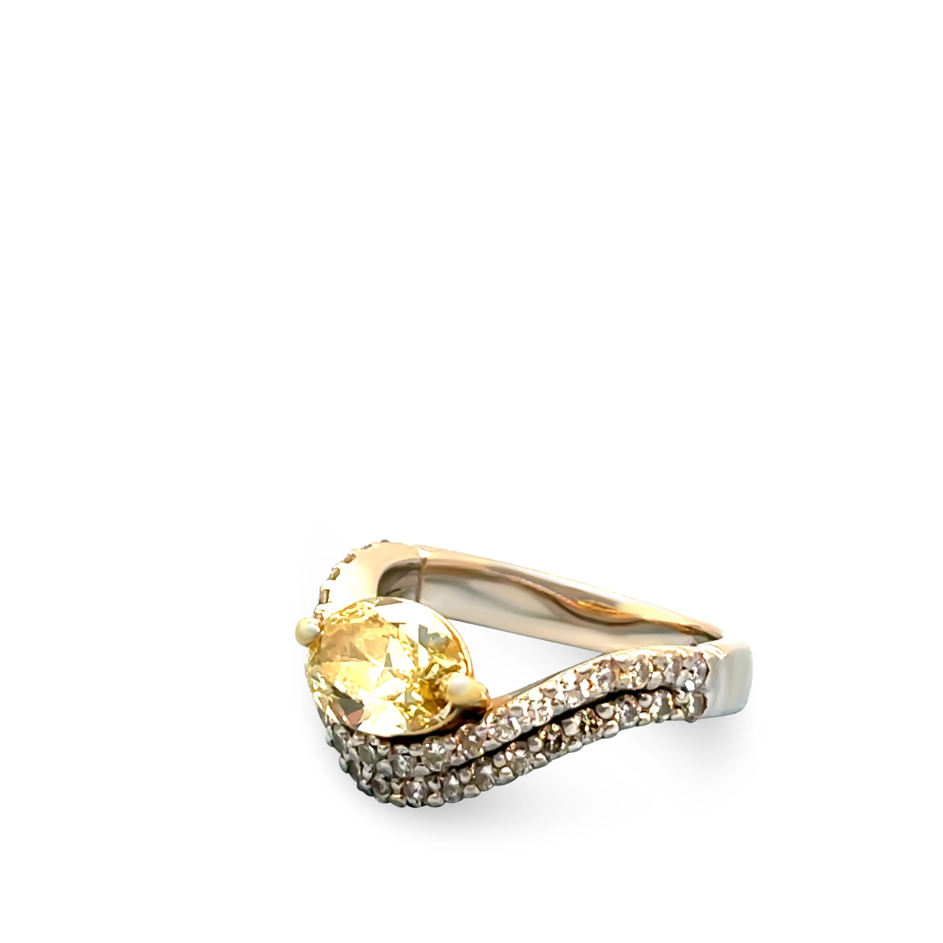 argyle diamonds 18ct White & Yellow Gold Diamond Ring Set 2.34ct - Image 5