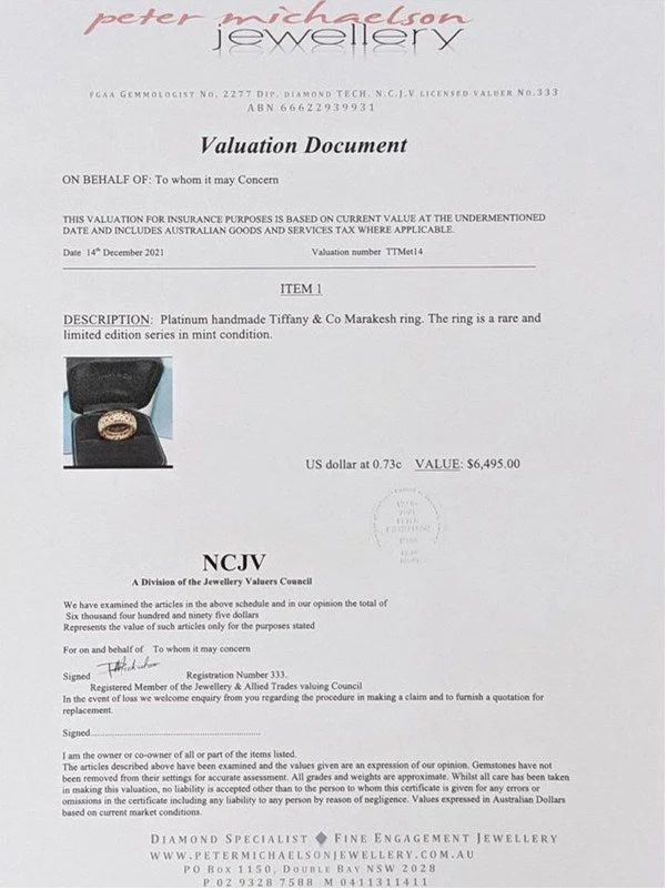 Tiffany & Co Marrakesh 18ct Gold Ring - Image 6