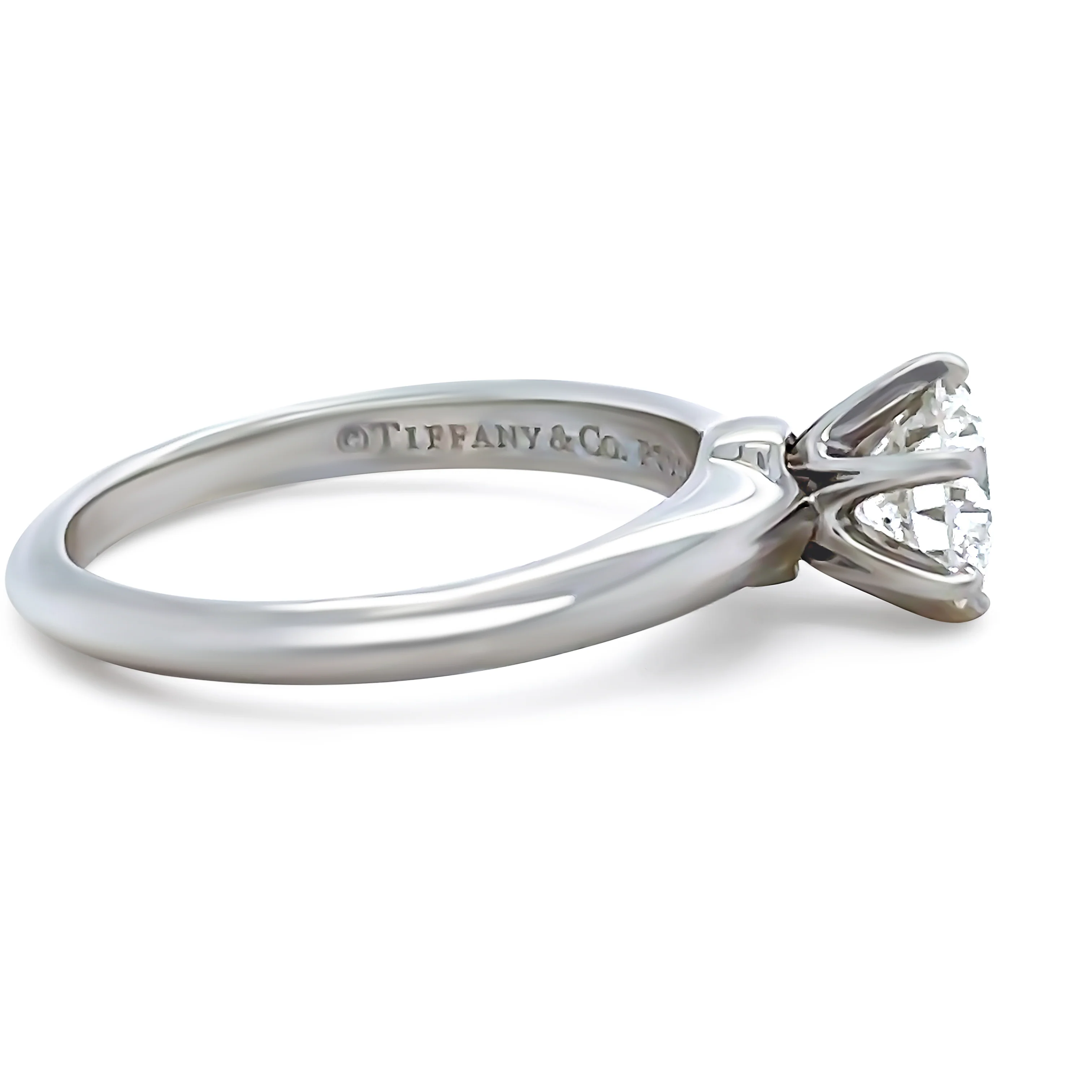 Tiffany & Co Platinum Diamond Engagement Ring 0.85ct - Image 3