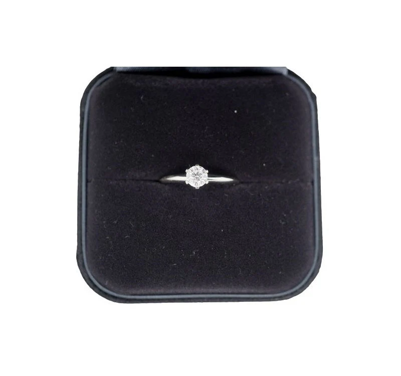 Tiffany & Co Setting Engagement Ring in Platinum 0.40ct - Image 7