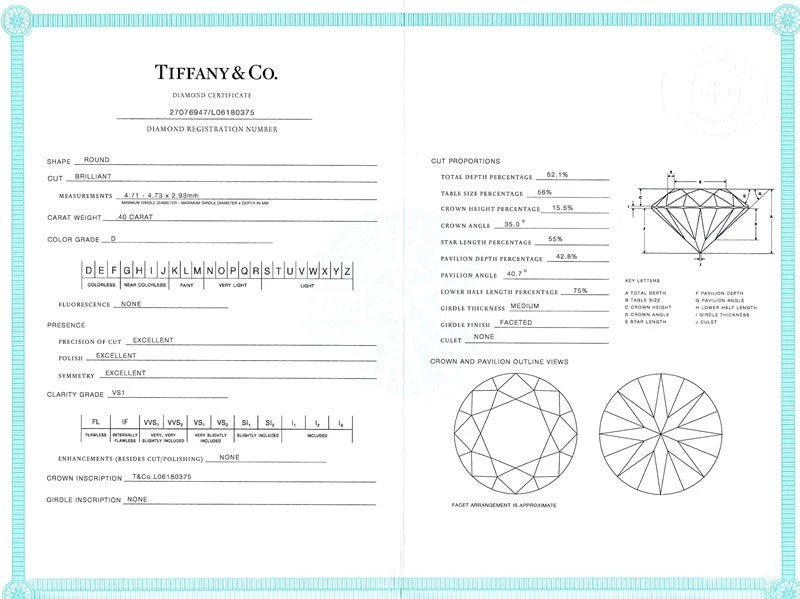 Tiffany & Co Setting Engagement Ring in Platinum 0.40ct - Image 8