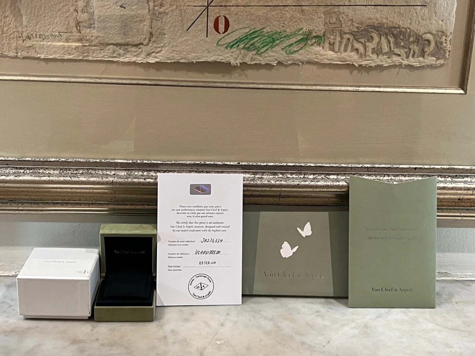 Van Cleef & Arpels 18ct Yellow Gold Vintage Alhambra Carnelian Necklace 5g - Image 10