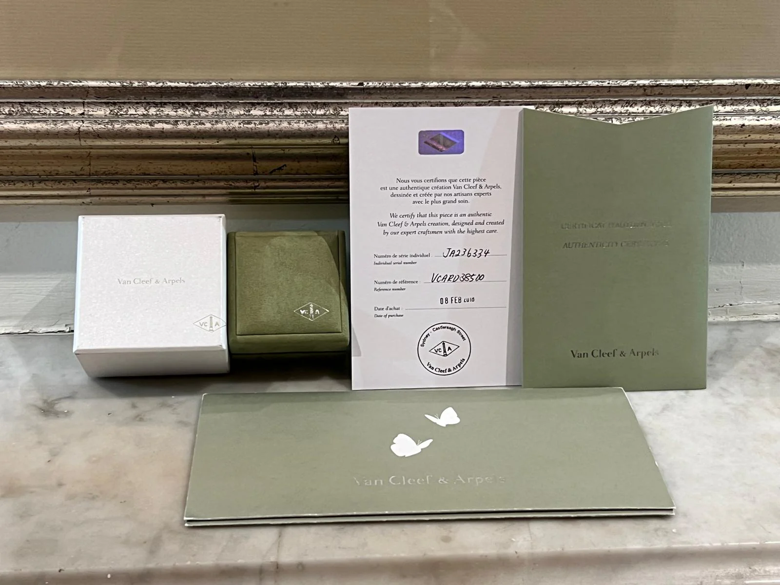 Van Cleef & Arpels 18ct Yellow Gold Vintage Alhambra Carnelian Necklace 5g - Image 11