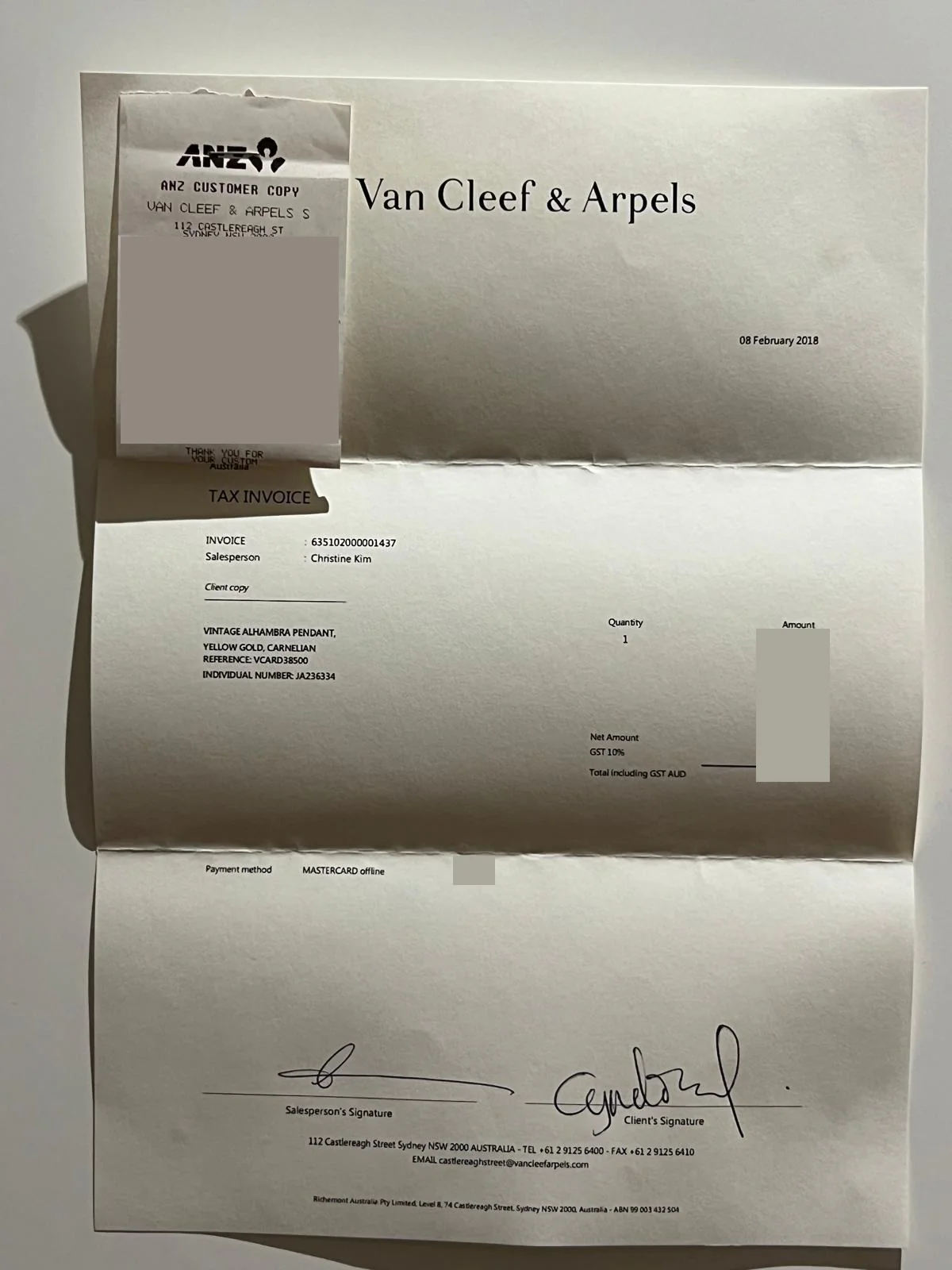 Van Cleef & Arpels 18ct Yellow Gold Vintage Alhambra Carnelian Necklace 5g - Image 13